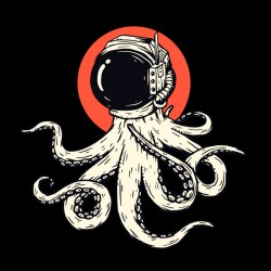 T-shirt Octopus astronaute